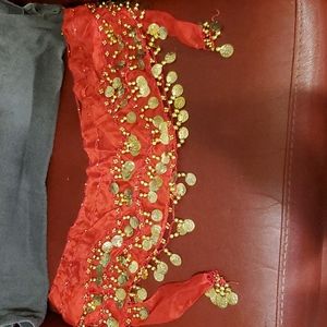 Belly dance hip scarf
